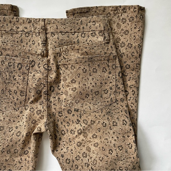 Frame Le Crop Mini Boot snake python print in vanilla multi tan, brown jeans 26 - Picture 16 of 17